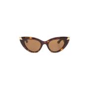 Kattenogen zonnebril Alexander McQueen , Brown , Dames