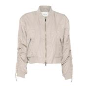 Korte bomberjack met slimme details Gestuz , Beige , Dames