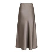 Elegante Grijze Satijnen Rok Neo Noir , Gray , Dames