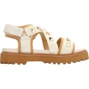 Studded Flat Sandals Noa Harmon , Beige , Dames