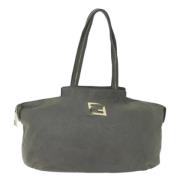 Pre-owned Leather totes Fendi Vintage , Gray , Dames