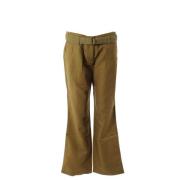 Groene Linnen Broek voor Dames Tommy Hilfiger , Green , Dames