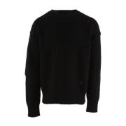 Zwarte wollen trui voor heren Dsquared2 , Black , Heren