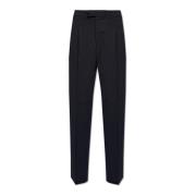 Plooivoorpantalon Ami Paris , Black , Heren