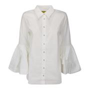 Geplooide Pofmouw Shirt Marques' Almeida , White , Dames