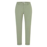 Authentieke Stretch Gabardine Chino Broek MAC , Green , Dames