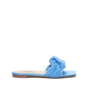 Stijlvolle en elegante bohemian blauwe zijden sandaal Casadei , Blue ,...
