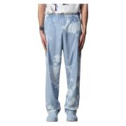 Bleach Denim Baggy Sweatpants Laneus , Multicolor , Heren