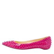 Pre-owned Leather flats Christian Louboutin Pre-owned , Pink , Dames