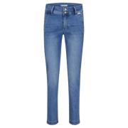 Lichte Stenen Slim-fit Jeans Red Button , Blue , Dames