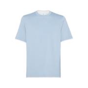 Clear Blue T-shirts en Polos Brunello Cucinelli , Blue , Heren