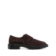 Bruine Suède Derby Schoen Tod's , Brown , Heren