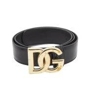 Pre-owned Leather belts Dolce & Gabbana Pre-owned , Black , Dames