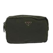 Pre-owned Fabric clutches Prada Vintage , Green , Dames