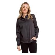 Zwart Resi Blouse, Stijlvolle V-Hals Zhrill , Gray , Dames