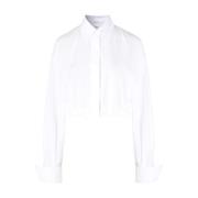 Cropped Sarong Shirt Sportmax , White , Dames