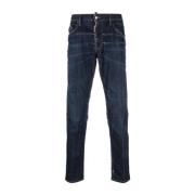 Bruine Denim Jeans met Label Dsquared2 , Blue , Heren