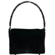 Pre-owned Suede shoulder-bags Gucci Vintage , Black , Dames