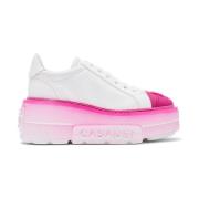 Neon Fuchsia Toe Cap Sneakers Casadei , Multicolor , Dames