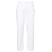 Witte high-rise cropped jeans Moncler , White , Dames