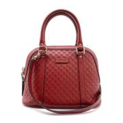 Pre-owned Leather handbags Gucci Vintage , Red , Dames