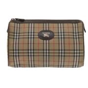 Pre-owned Fabric clutches Burberry Vintage , Beige , Dames