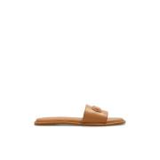 Saylor-slippers met logo Michael Kors , Brown , Dames