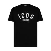 Zwarte T-shirts en Polos - Be Icon Cool Fit Tee Dsquared2 , Black , He...