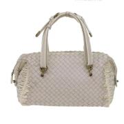 Pre-owned Leather handbags Bottega Veneta Vintage , Beige , Dames