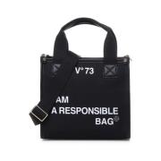 Stijlvolle en praktische Tote Bag V73 , Black , Dames