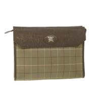 Pre-owned Fabric clutches Burberry Vintage , Brown , Dames