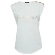 Pre-owned Cotton tops Balmain Pre-owned , White , Dames