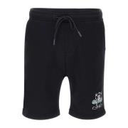 Zwarte Katoenen Shorts voor Heren Iceberg , Black , Heren