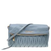 Pre-owned Leather shoulder-bags Miu Miu Pre-owned , Blue , Dames