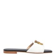 Leren Slipper met Vooraccessoire Pinko , Multicolor , Dames