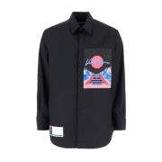 Zwarte Overhemd met Lange Mouwen Valentino , Black , Heren