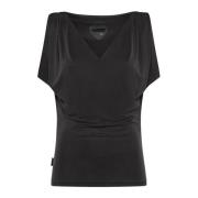 MM V-Hals T-Shirt RRD , Black , Dames