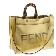 Pre-owned Leather totes Fendi Vintage , Yellow , Dames