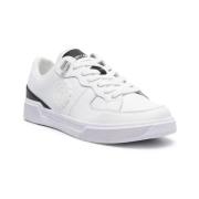 Witte Leren Python Sneakers Just Cavalli , White , Heren