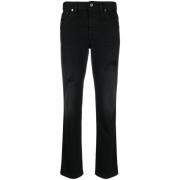 Zwarte high-rise straight-leg jeans Just Cavalli , Black , Dames
