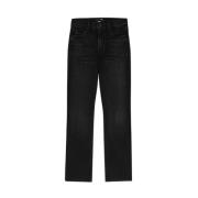 Zwarte Denim Jeans met Whiskering Mother , Black , Dames