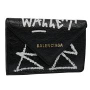 Pre-owned Leather wallets Balenciaga Vintage , Black , Dames