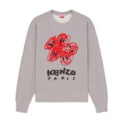 Grijze Varsity Drawn Sweatshirt Kenzo , Gray , Heren