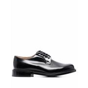 Zwarte geborsteld leren Derby schoenen Church's , Black , Heren