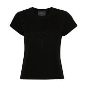 Zwart T-Shirt Ermanno Scervino , Black , Dames