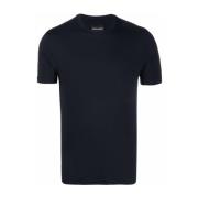 Navy Blue Ronde Hals T-Shirt Emporio Armani , Black , Heren