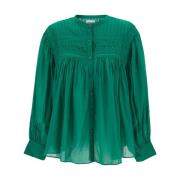 Groene Shirt met Geborduurde Knopen Isabel Marant Étoile , Green , Dam...