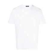 Witte T-shirts en Polos met Overlock-stiksels Herno , White , Heren