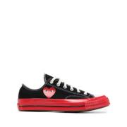 Zwarte Chuck Taylor Low Sneaker met Rode Zool Comme des Garçons Play ,...