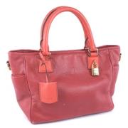 Pre-owned Leather shoulder-bags Loewe Pre-owned , Red , Dames